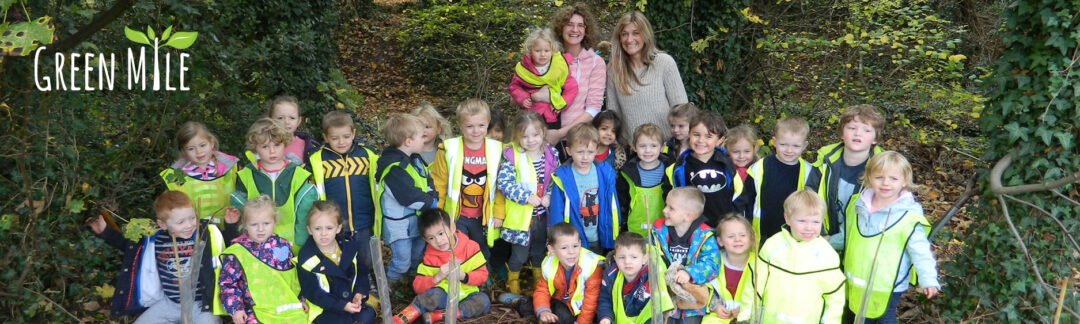 EvoEnergy planted trees with the children at Walton-on-Trent primary school in 2015