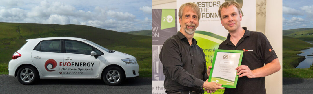 EvoEnergy collecting their Investors in the Environment award