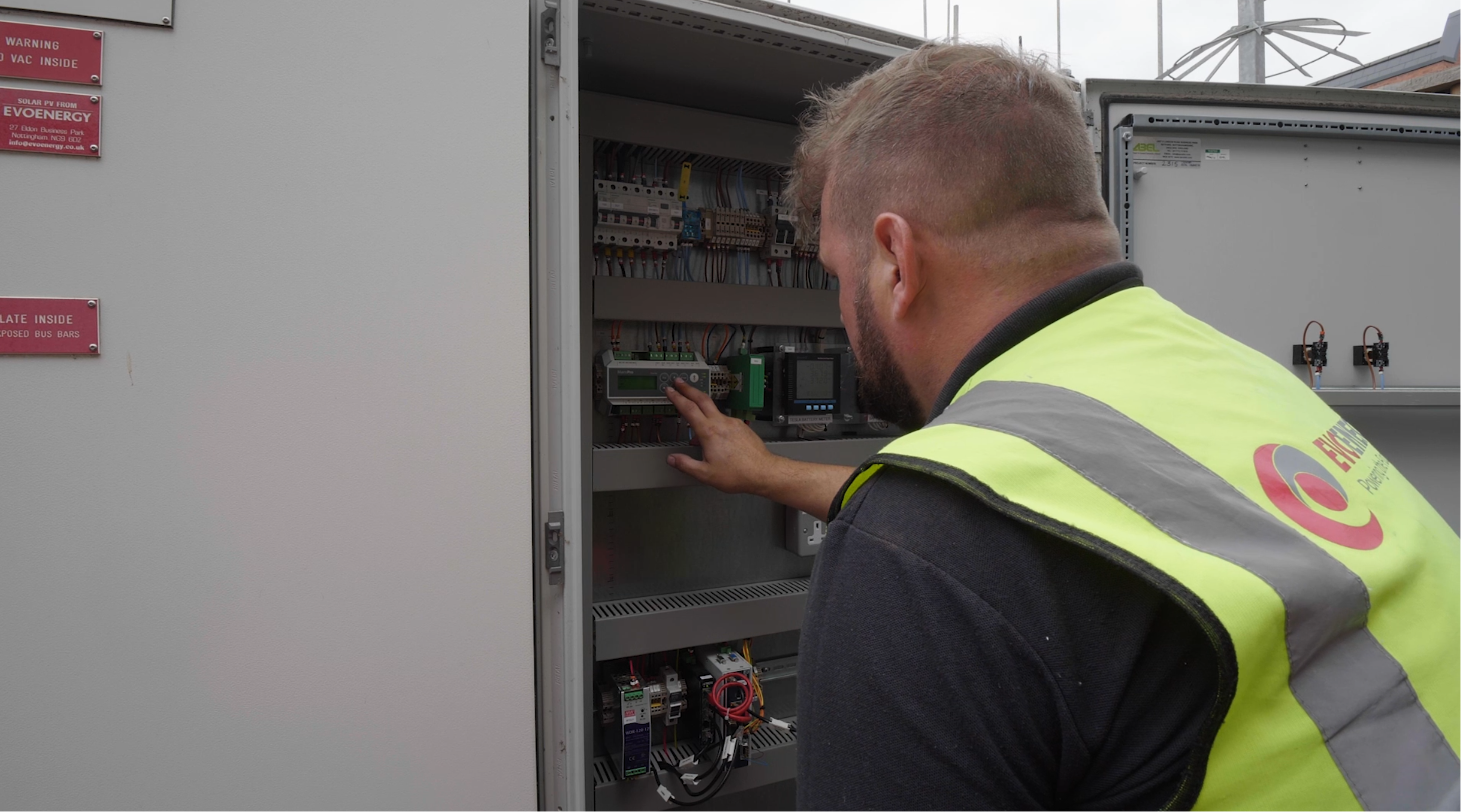 an engineer performing solar asset management