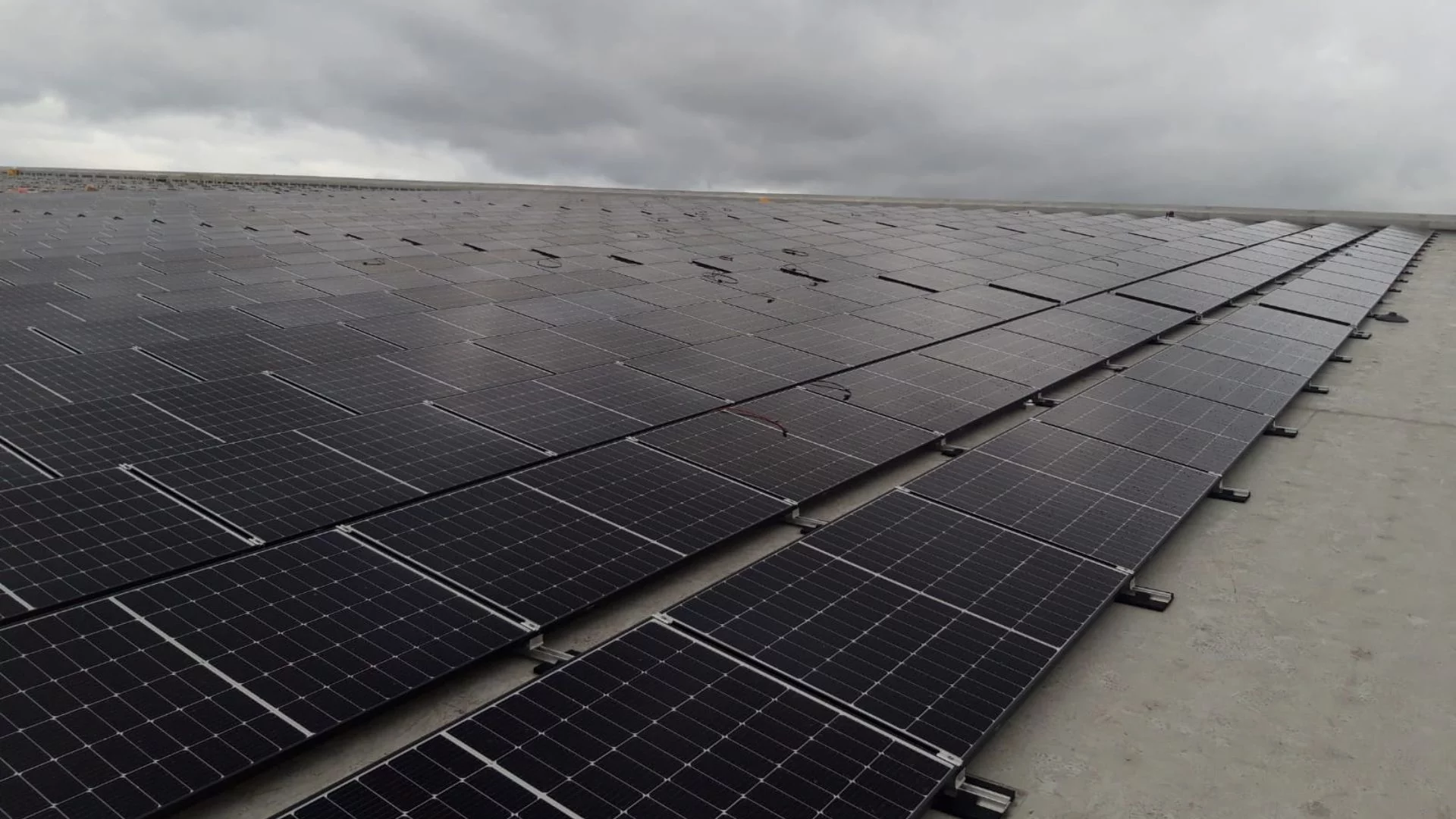 Close up images of solar panels installed on Brakes