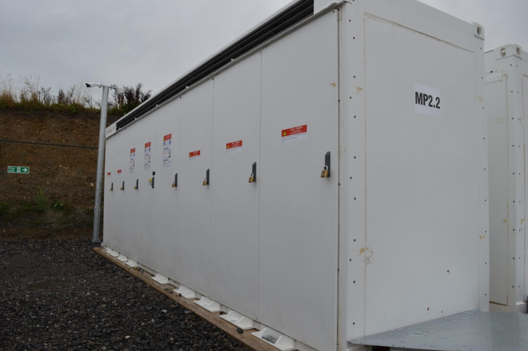 Field of energy innovation Tesla Megapack batteries harmonizing power.