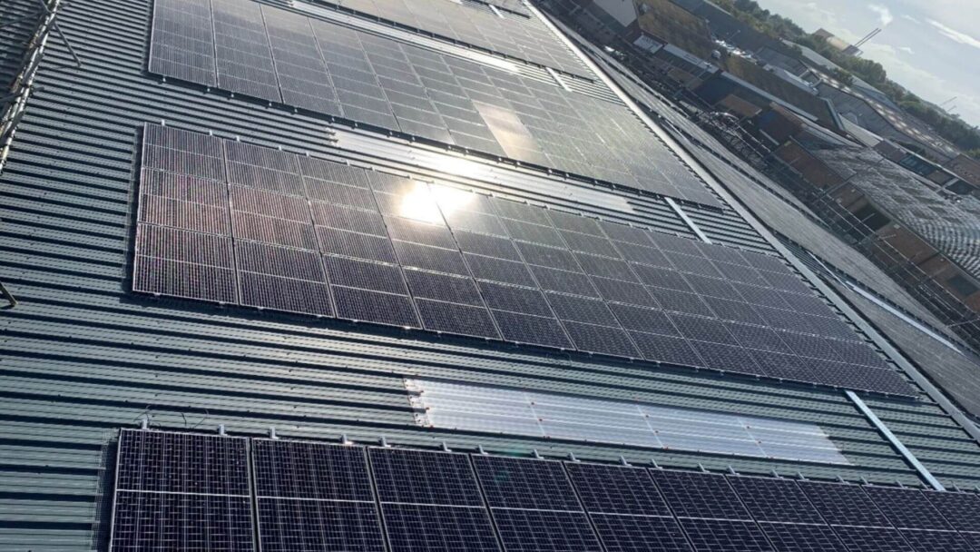 Solar panels atop a council-owned building