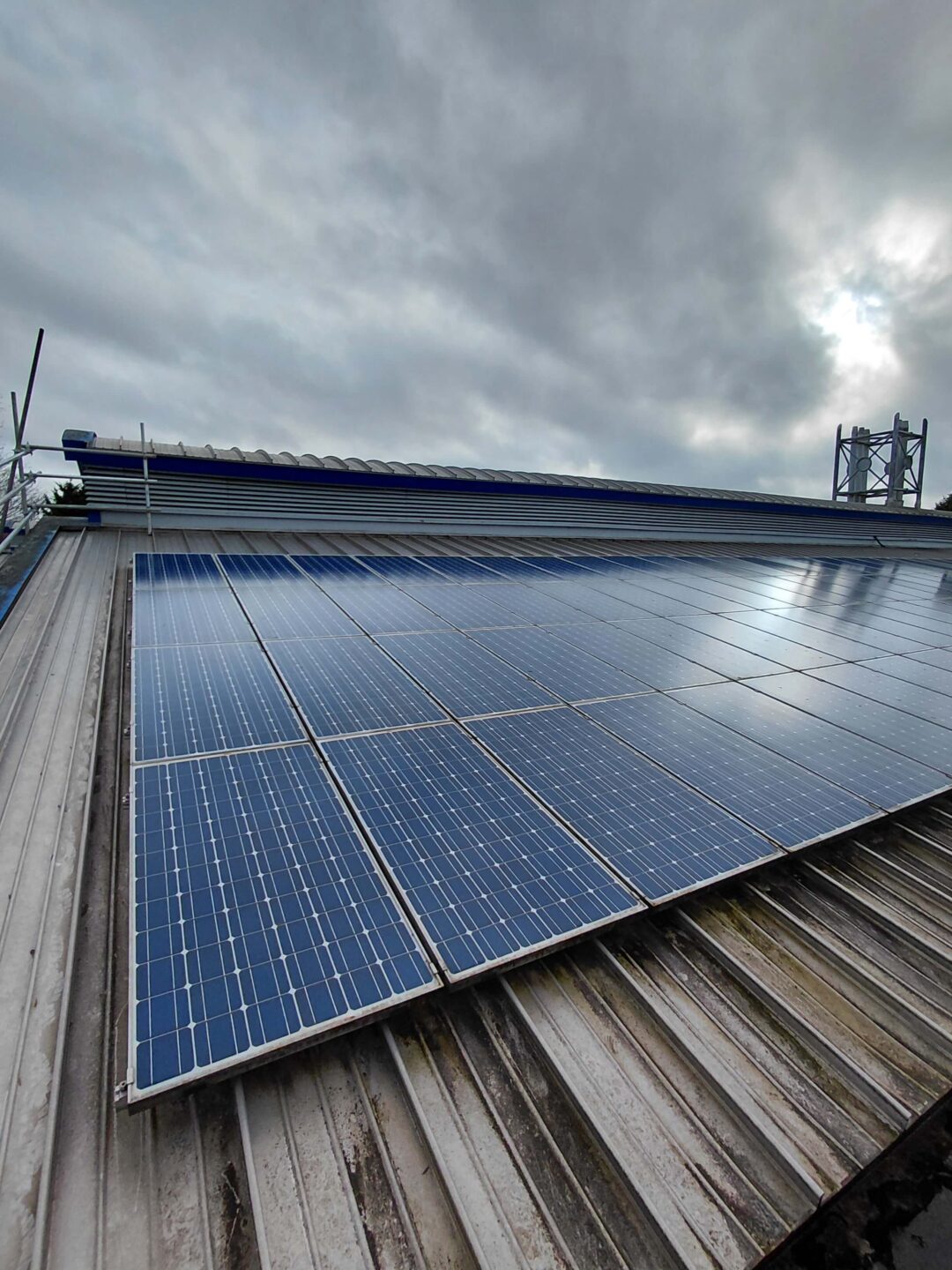 Solar panel array installed on Centrica commercial rooftop